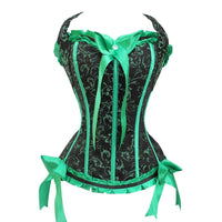Green Floral corset