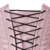 Pink leather corset top 