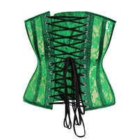 Green Mesh Over Bust Corset - Laced Corset