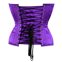 Purple Satin corset top - Overbust Corset