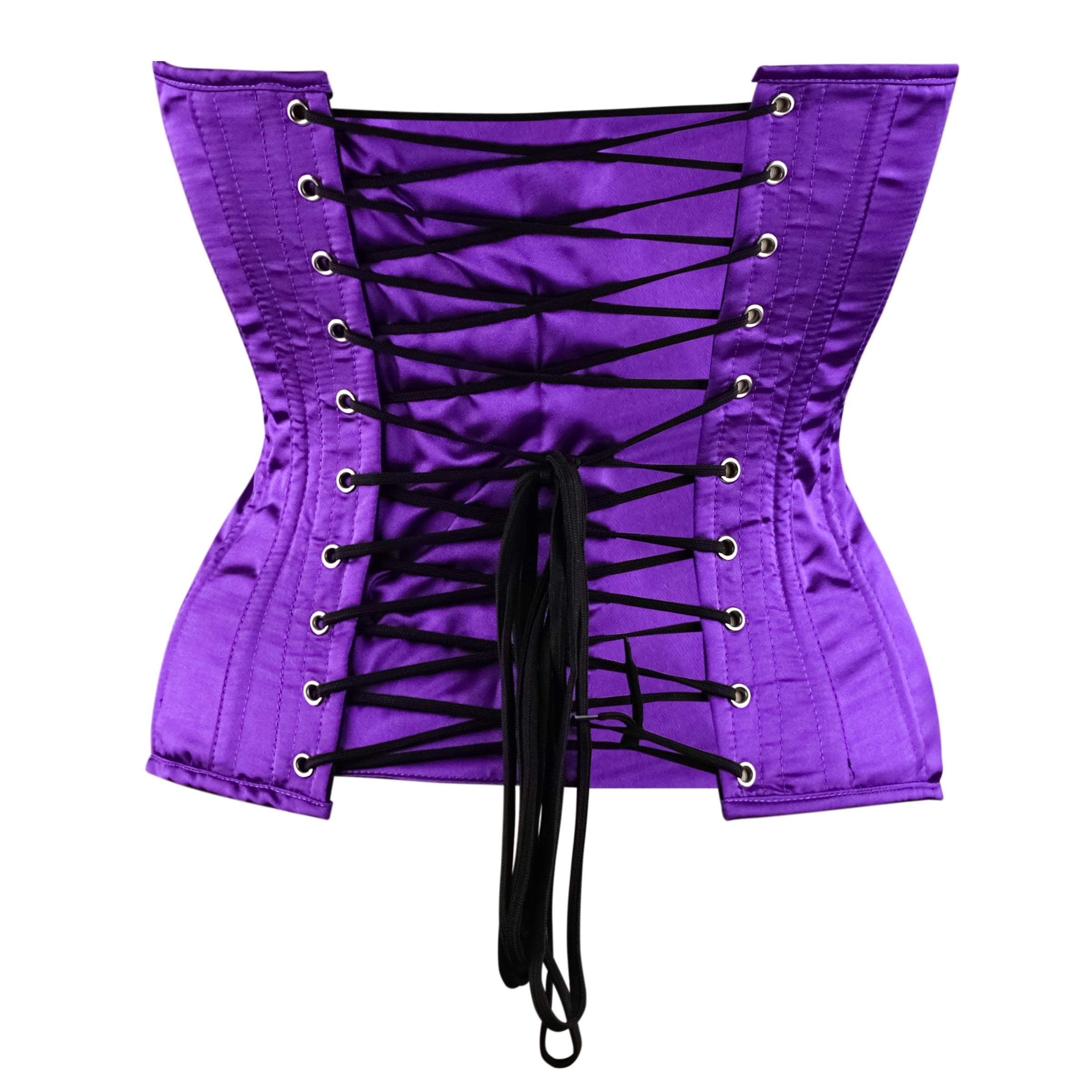 Purple Satin corset top - Overbust Corset