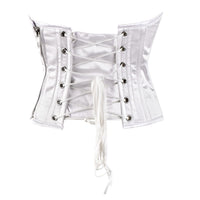 White Satin corset top - Overbust Corset
