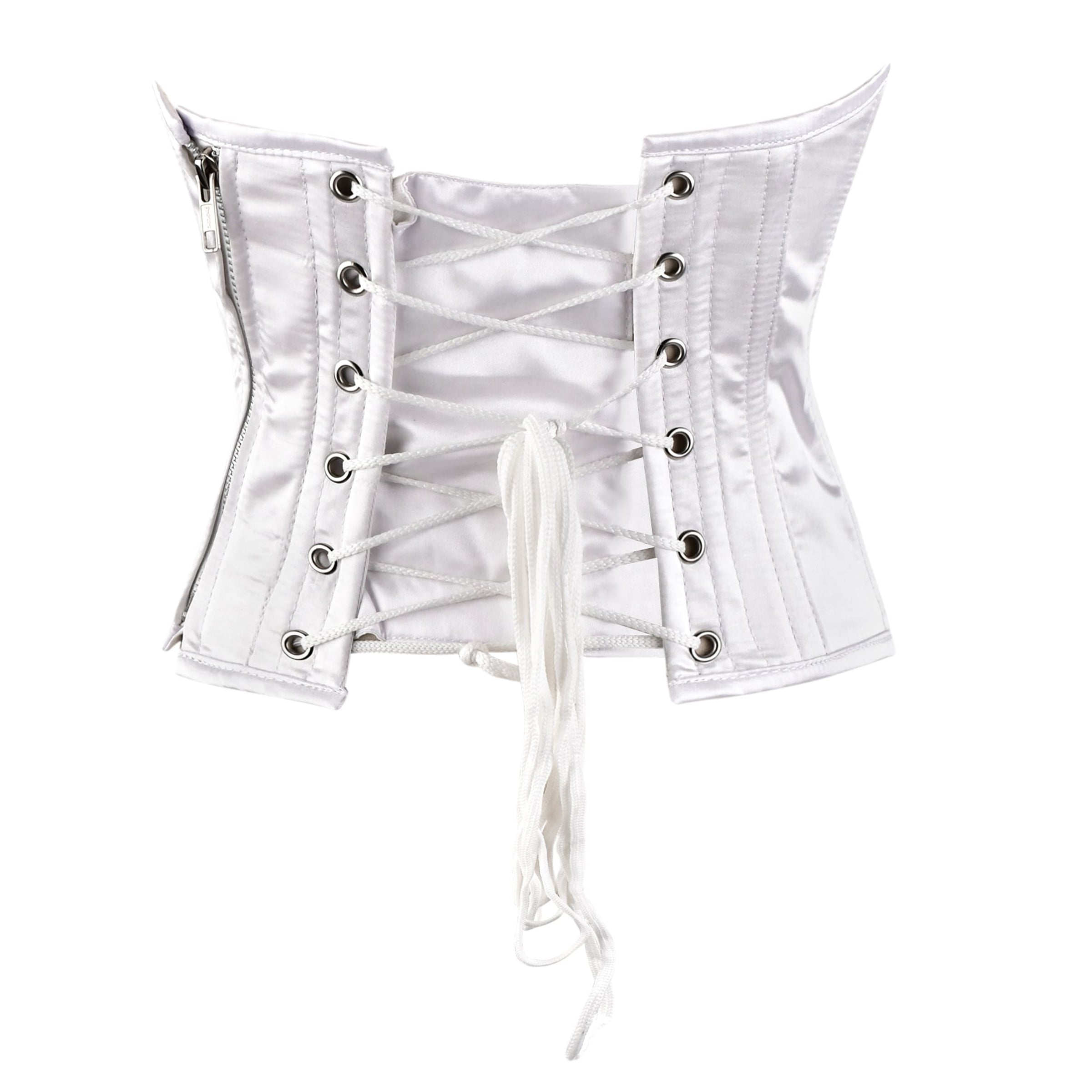 White Satin corset top - Overbust Corset