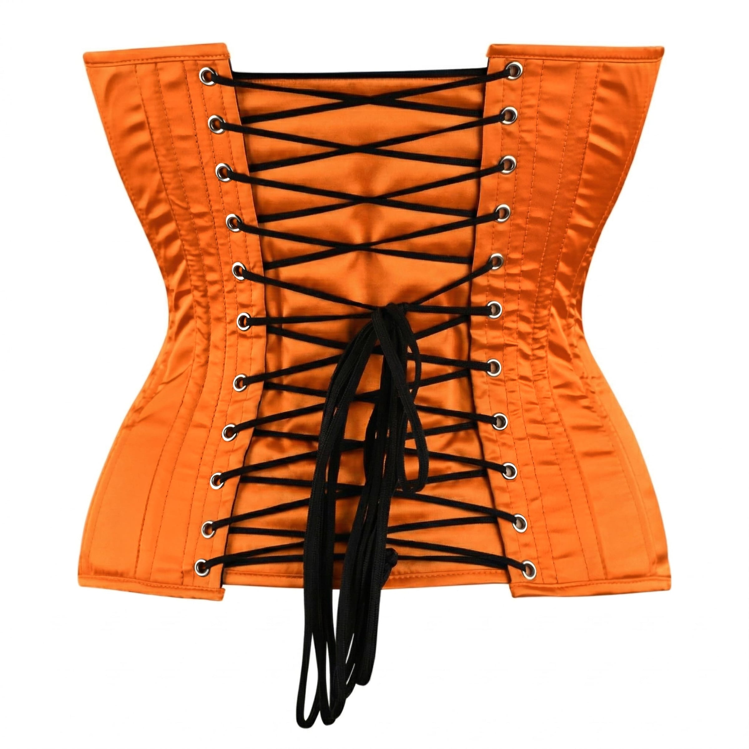 Orange Satin corset top - Overbust Corset