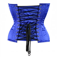 Blue Authentic Satin Over bust Corset