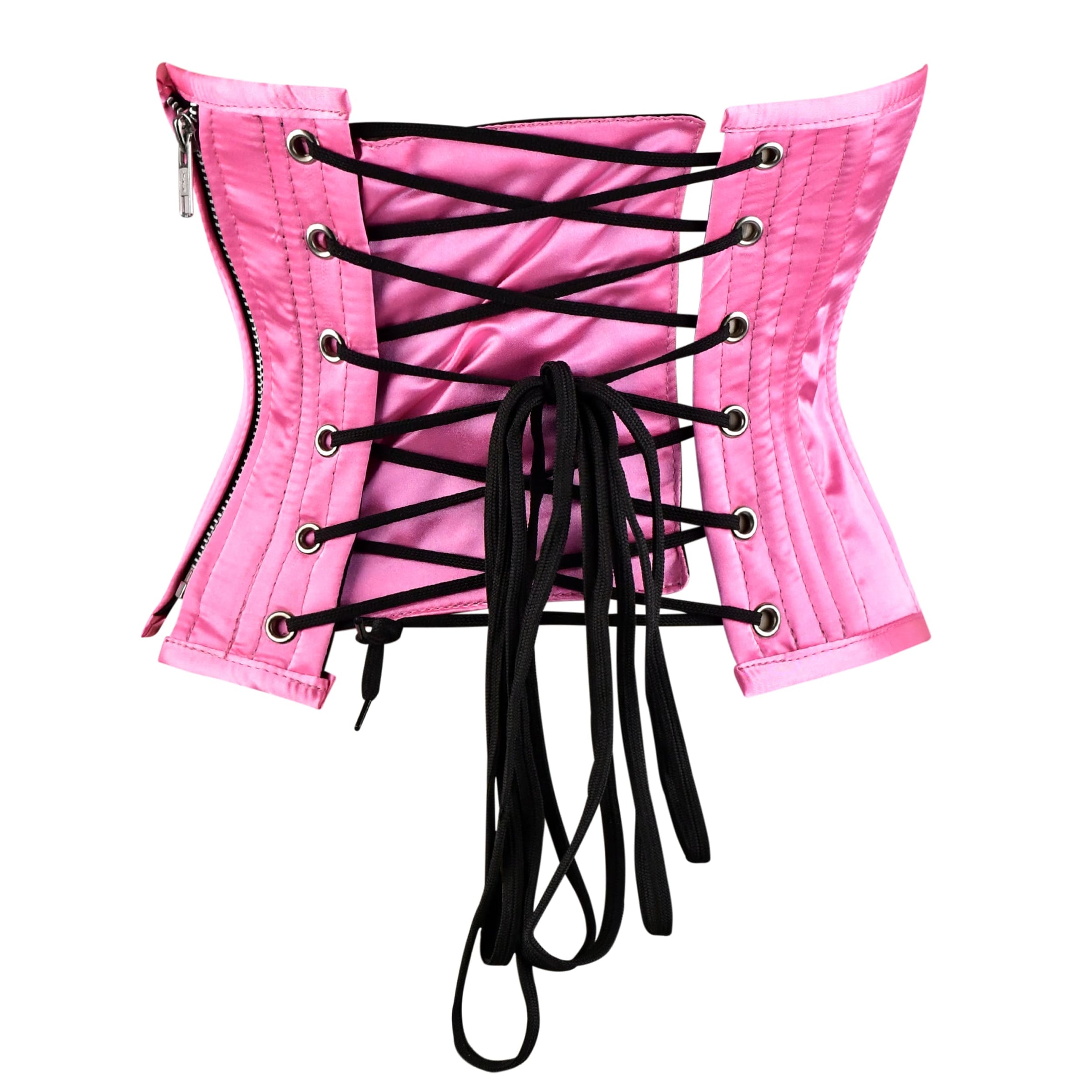 Pink Satin corset top - Overbust Corset