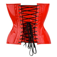 Red PVC overbust corset Waist Trainer