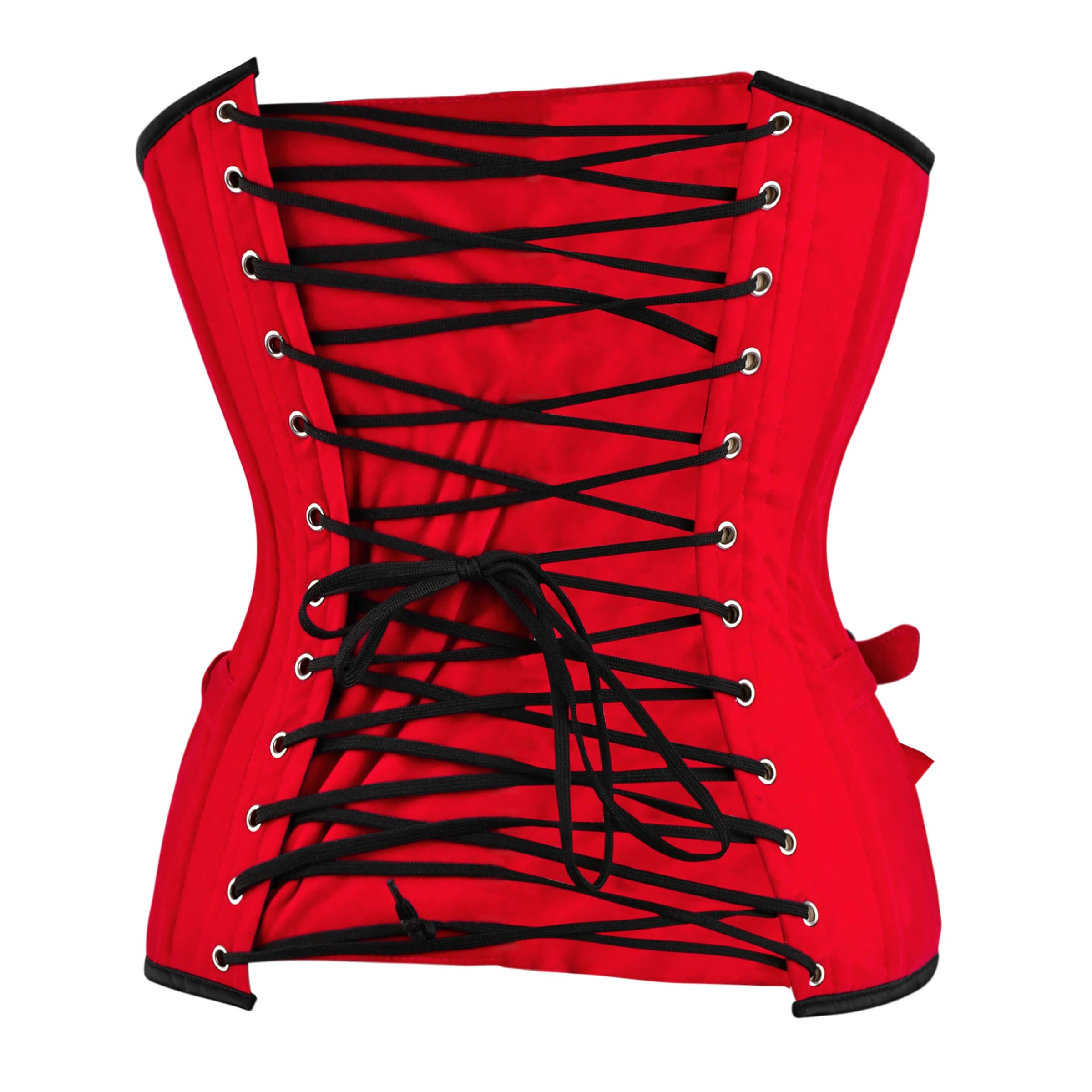 Red Authentic Cotton  Over bust  Corset