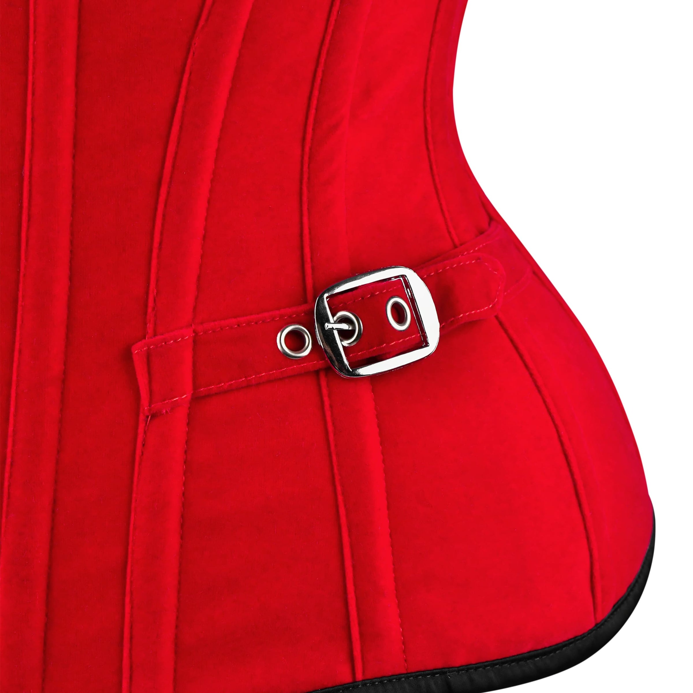 Red Authentic Cotton  Over bust  Corset