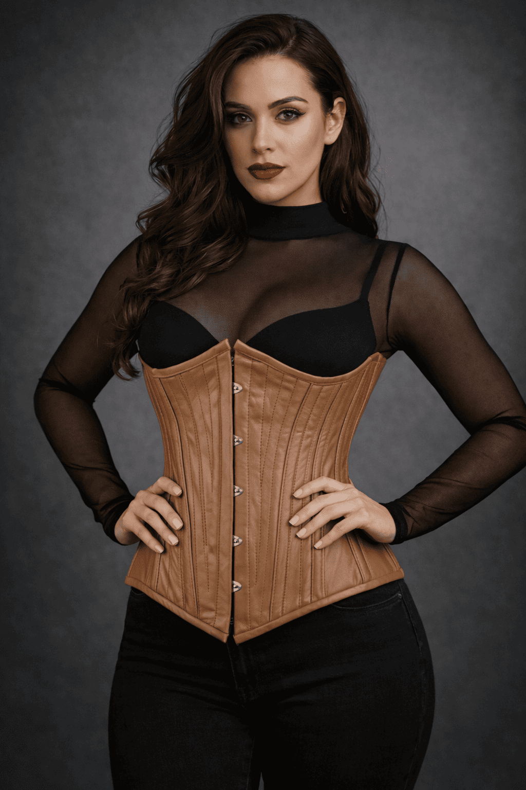 Brown Waist Under bust corset - Shapewear