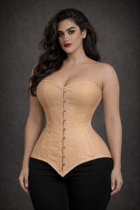 Beige Cotton  Over bust Training Corset