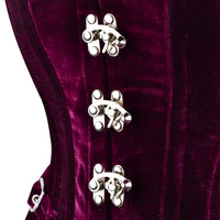 Maroon Velvet corset Top - Over The Bust
