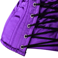 Purple Satin corset top - Overbust Corset