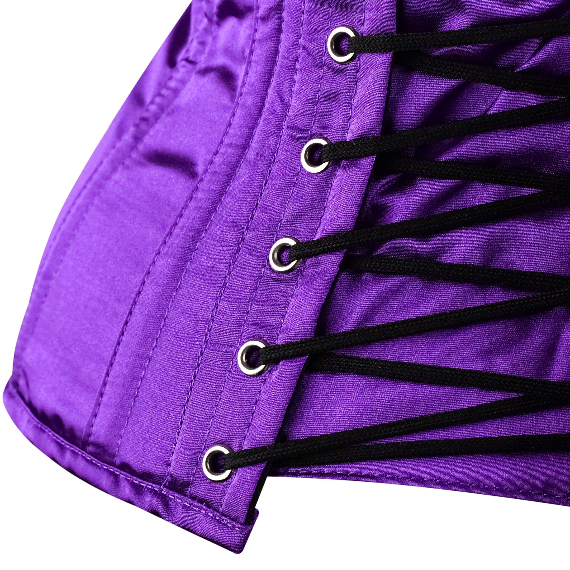 Purple Satin corset top - Overbust Corset