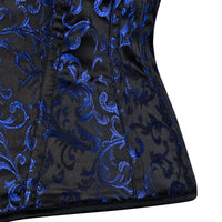 Blue and Black OverBust Vest Corset