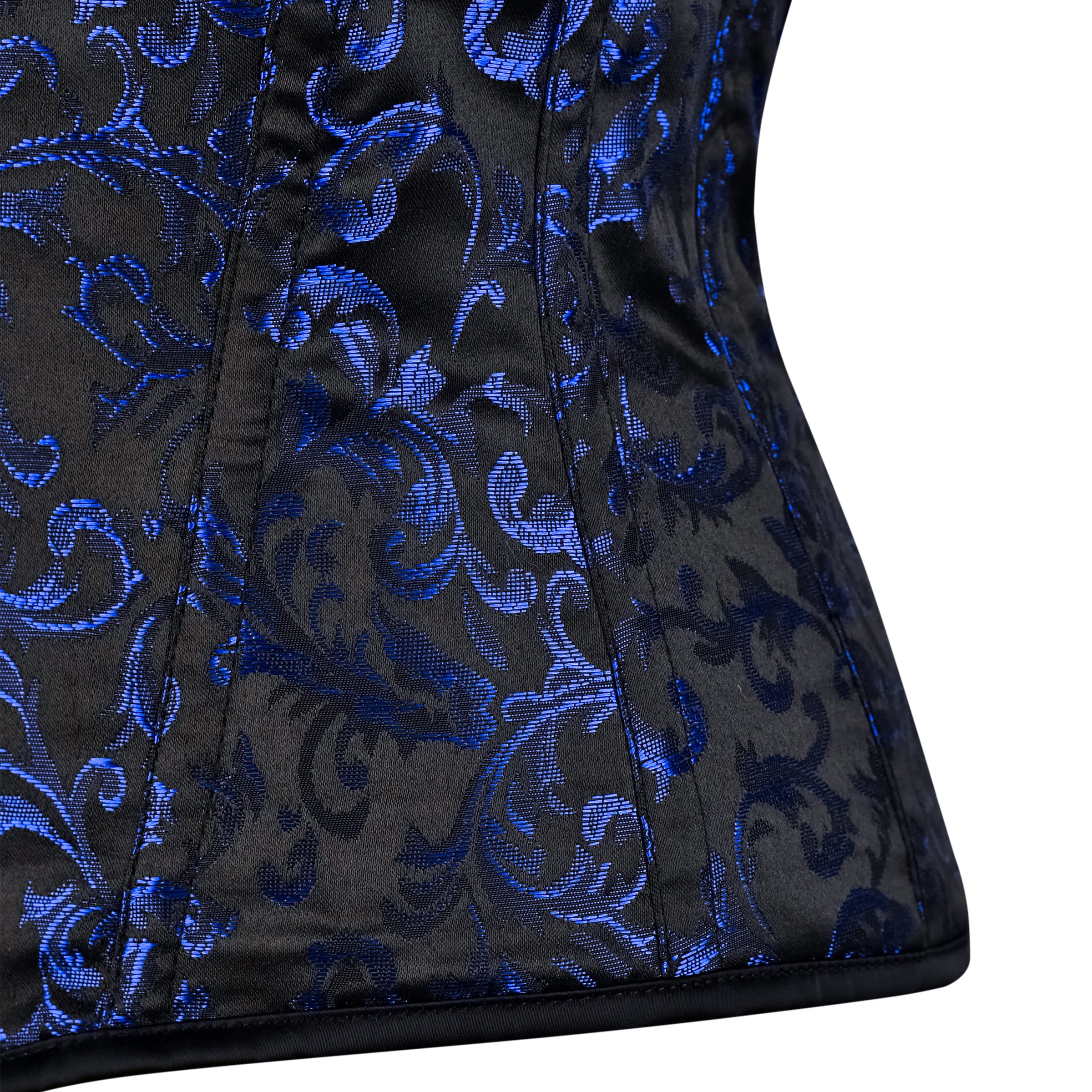 Blue and Black OverBust Vest Corset