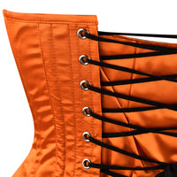 Orange Satin corset top - Overbust Corset