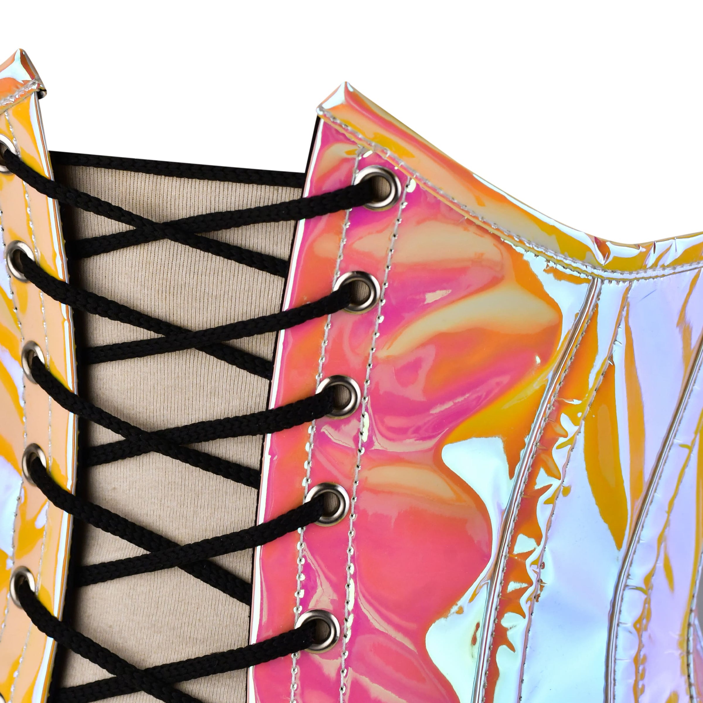 Shiny Orange Half Bust corset - Laced Corset