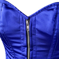 Blue Authentic Satin Over bust Corset