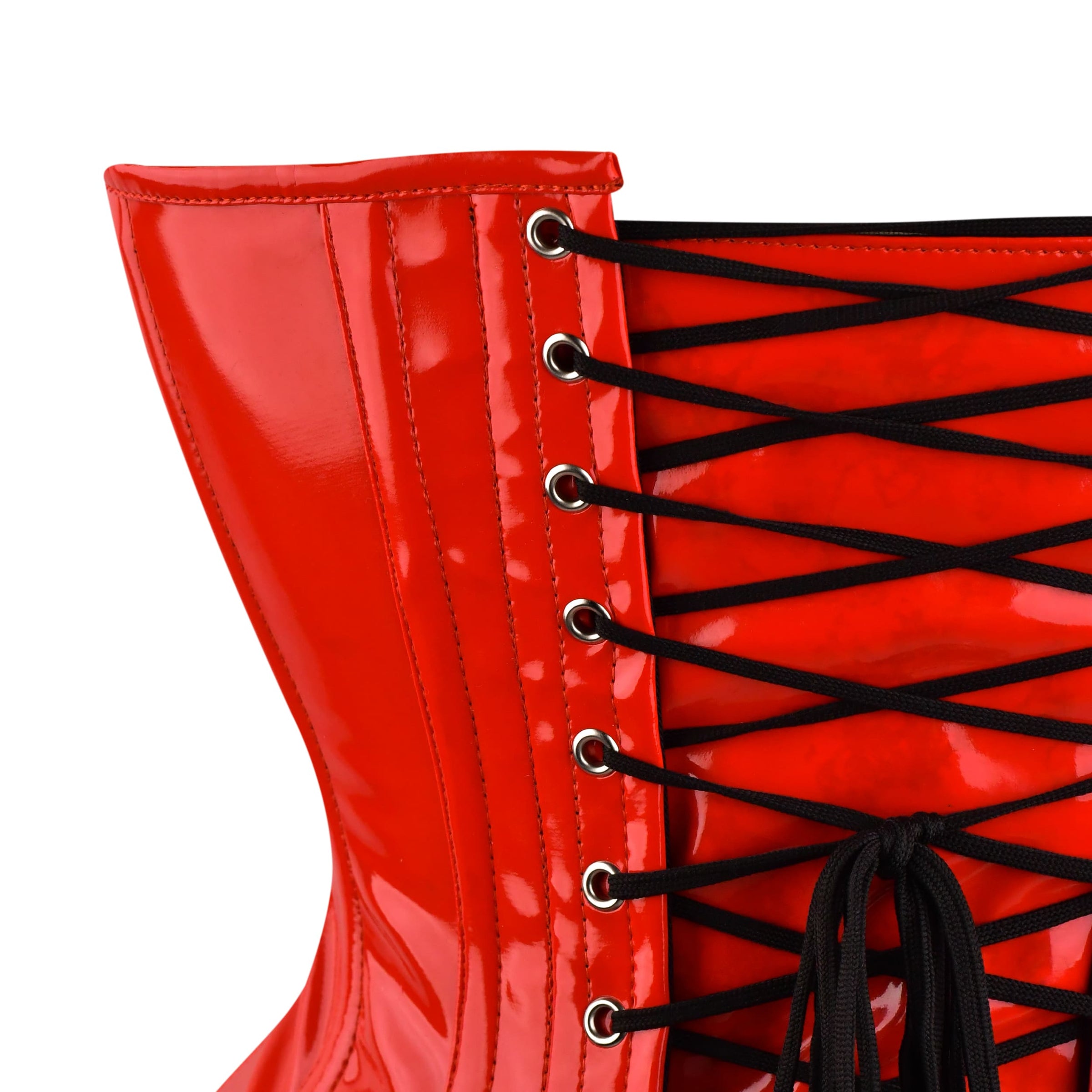 Red PVC overbust corset Waist Trainer