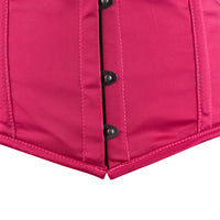 Pink satin Under Bust Corset - With Shoulder Strap