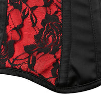 Red and Black corset top - Laced Corset