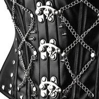 BLACK STUDDED UNDER BUST CORSET