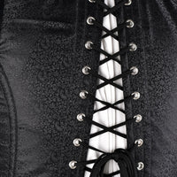 Mens Victorian Style Brocade Corset Vest with Heart Cutout