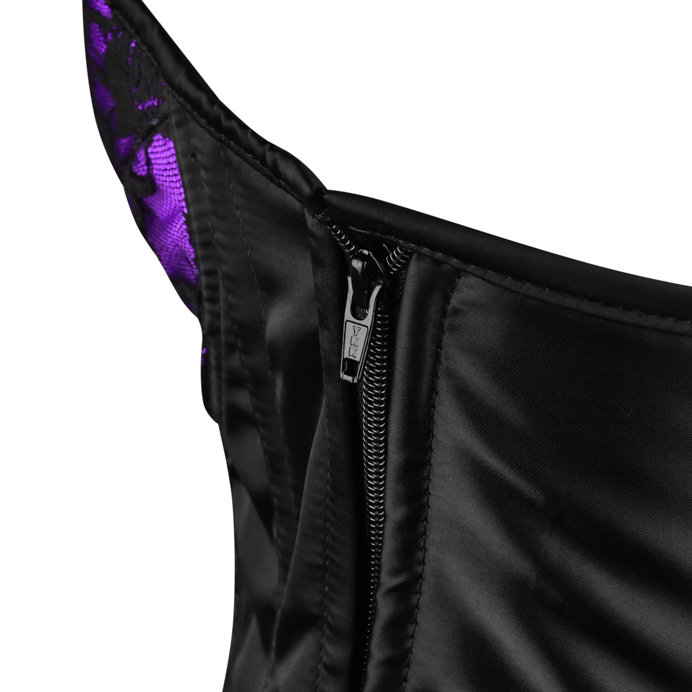 Purple and Black corset top - Laced Corset