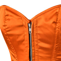 Orange Satin corset top - Overbust Corset