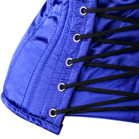 Blue Authentic Satin Over bust Corset
