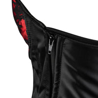 Red and Black corset top - Laced Corset