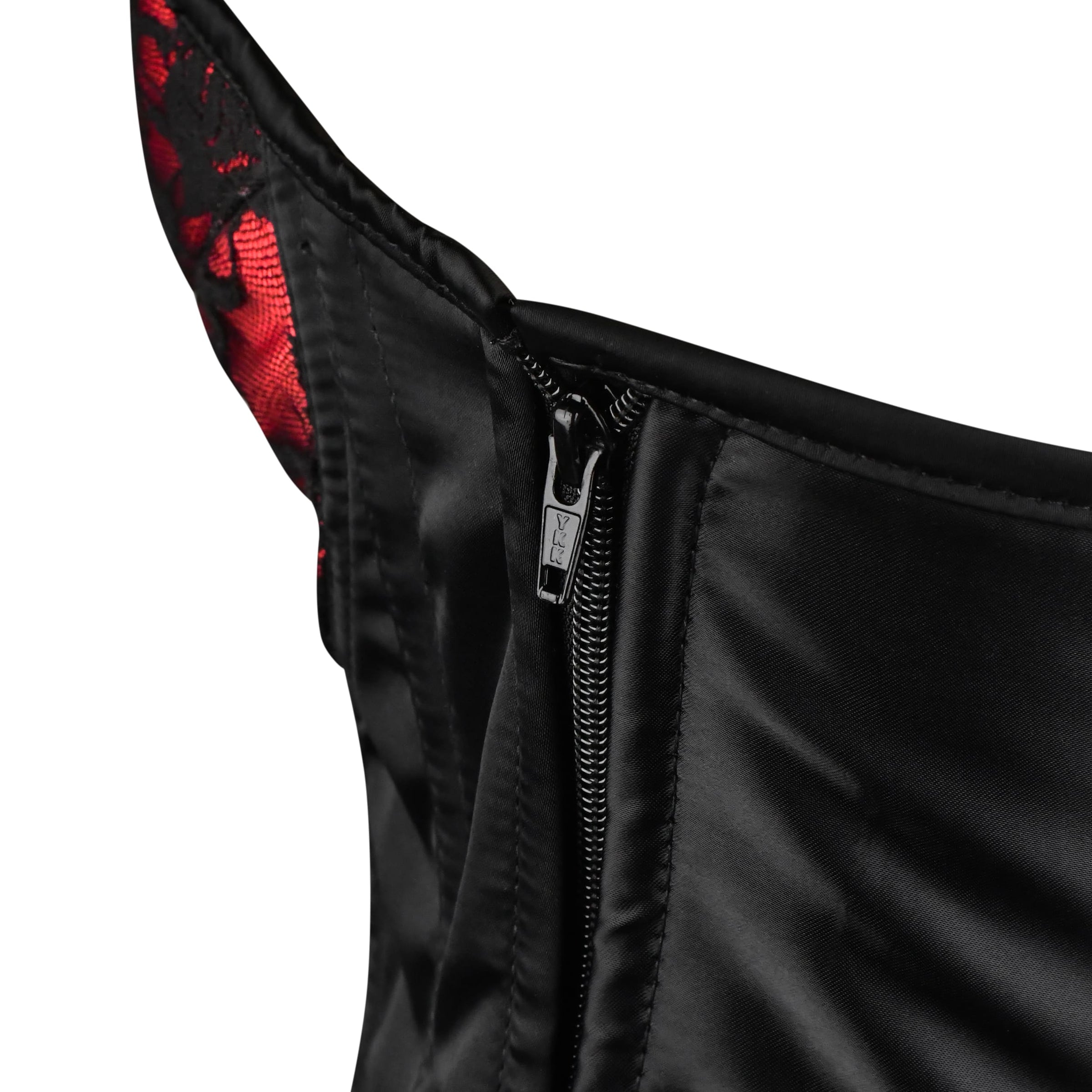 Red and Black corset top - Laced Corset