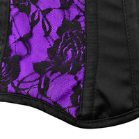 Purple and Black corset top - Laced Corset