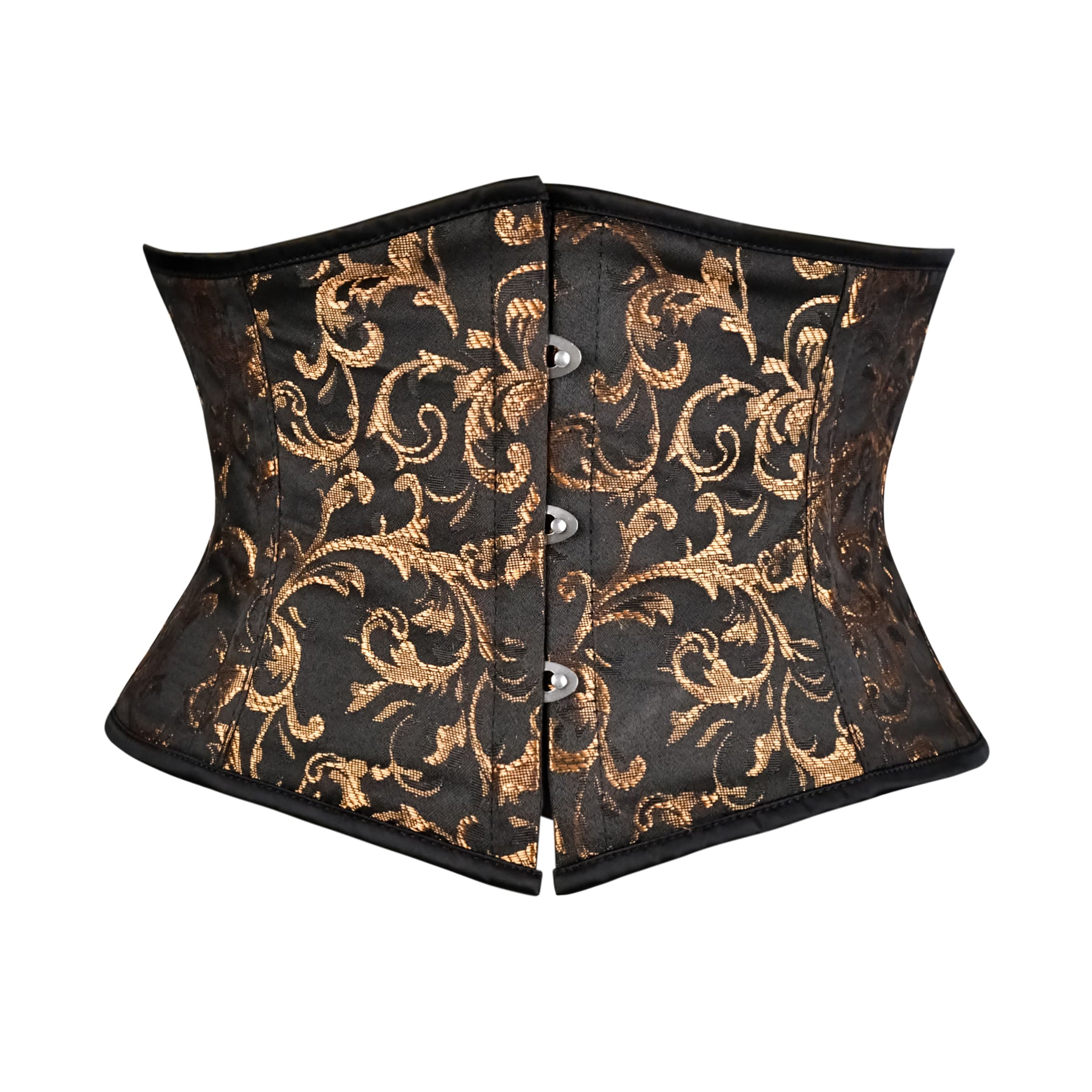 Yellow and black underbust corset - Short torso Waist Trainer