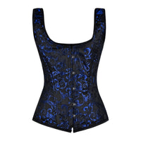 Blue and Black OverBust Vest Corset