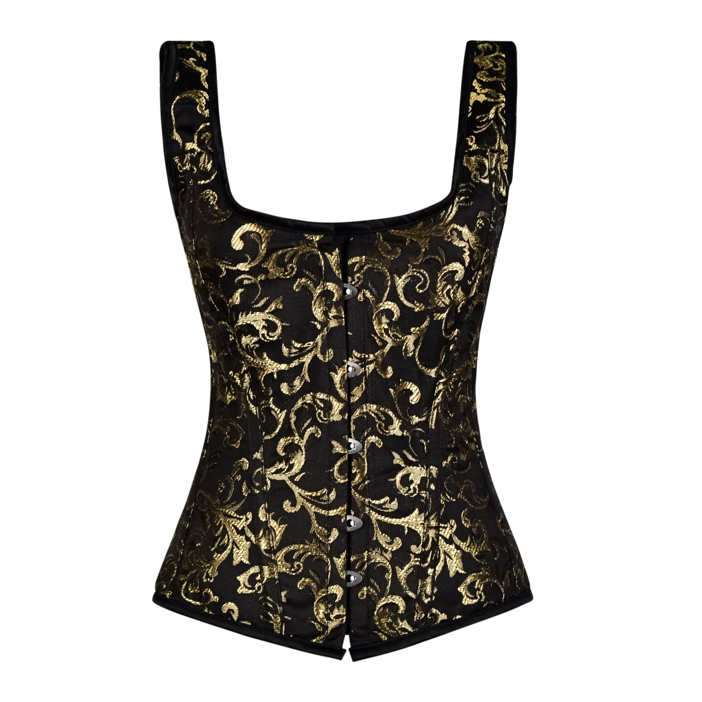Gold and Black OverBust Vest Corset