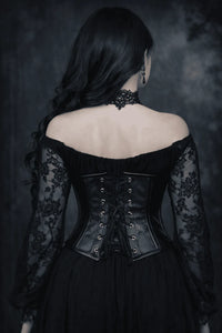Purple Short torso corset Belt - waist cincher
