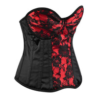 Red and Black corset top - Laced Corset