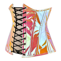 Shiny Orange Half Bust corset - Laced Corset
