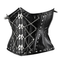 BLACK STUDDED UNDER BUST CORSET