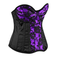 Purple and Black corset top - Laced Corset