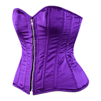 Purple Satin corset top - Overbust Corset