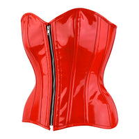 Red PVC overbust corset Waist Trainer