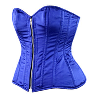 Blue Authentic Satin Over bust Corset