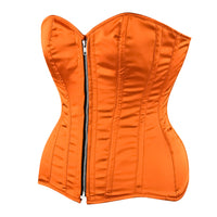 Orange Satin corset top - Overbust Corset