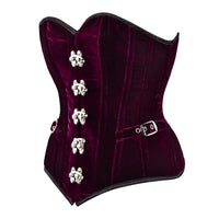 Maroon Velvet corset Top - Over The Bust