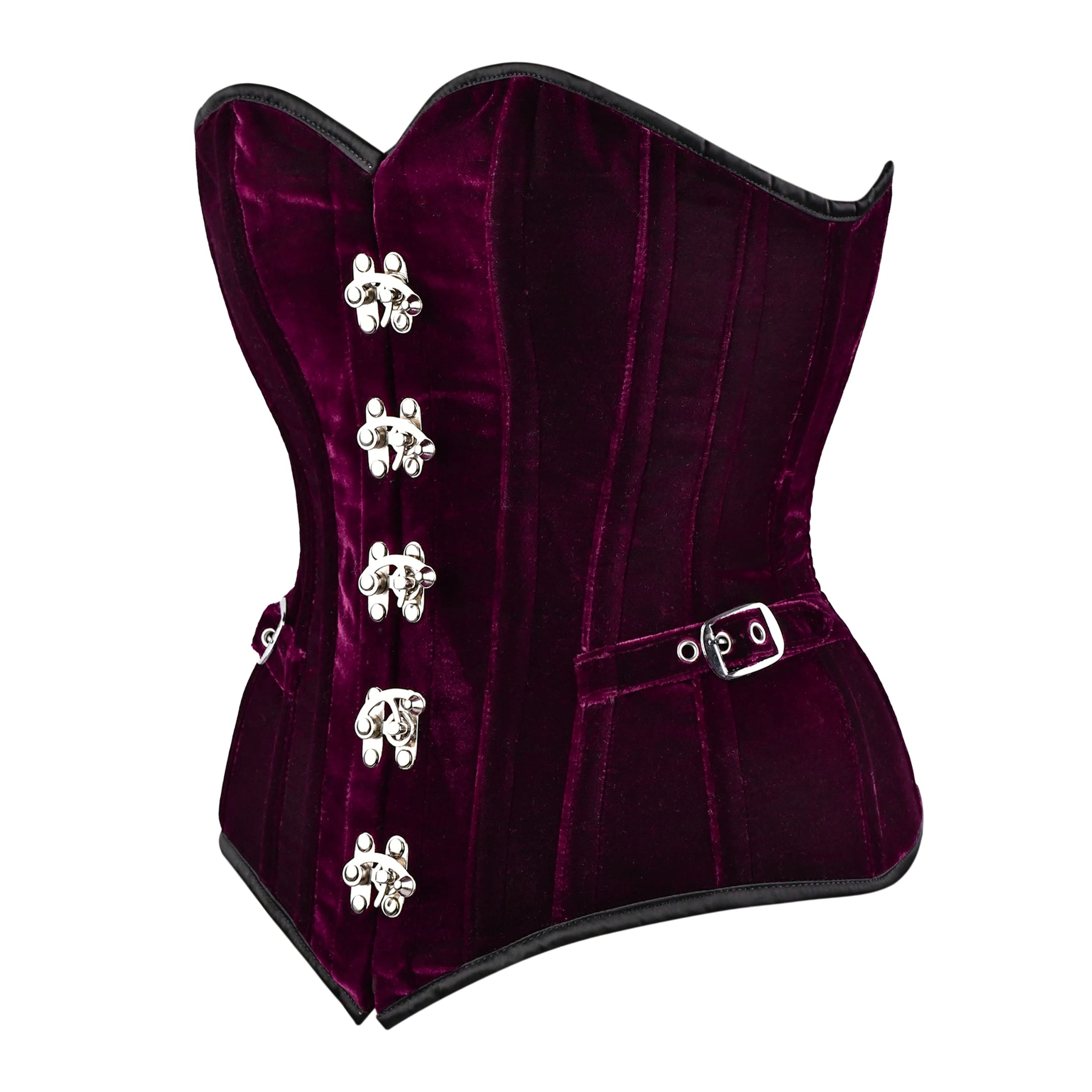 Maroon Velvet corset Top - Over The Bust