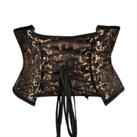 Yellow and black underbust corset - Short torso Waist Trainer