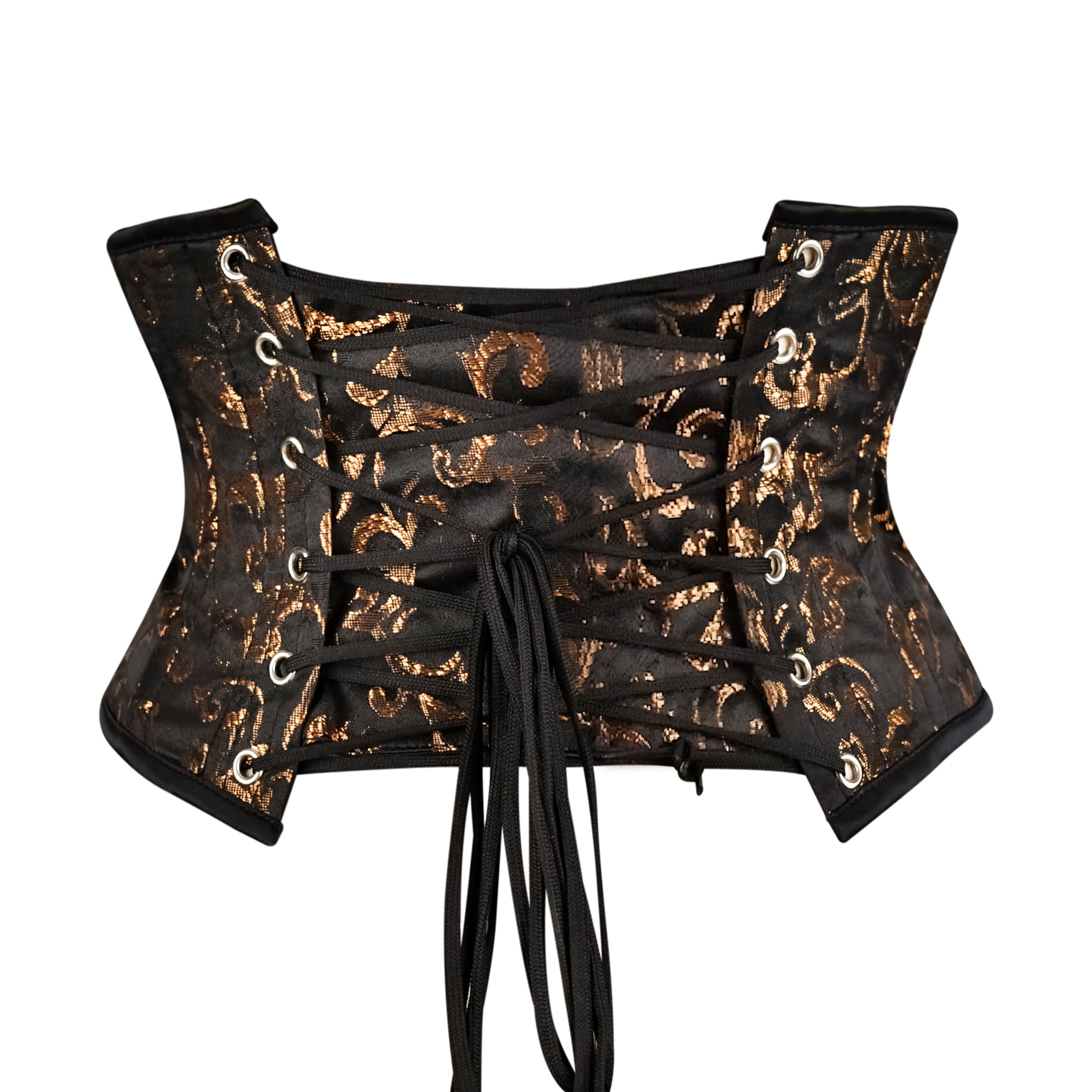 Yellow and black underbust corset - Short torso Waist Trainer